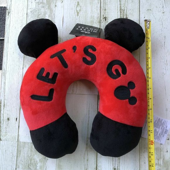 Mickey Mouse Travel Pillow Let’s Go Red New! $48+ - Picture 2 of 6
